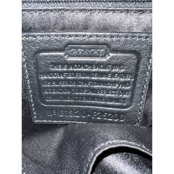 Coach Black Leather Crossbody Bag Lizard Trim Silver Hardware - Picture 3 of 13